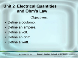 Unit 02 Ohm Laws