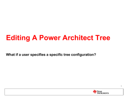 Editing A Power Architect Tree