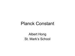 Planck Constant