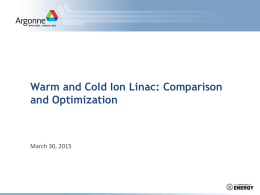 Warm and Cold Ion Linac