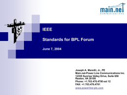Marsilli, Joseph - Main.net1 - IEEE Standards Working Group Areas