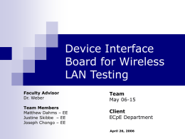 Device Interface Board for Wireless LAN Testing