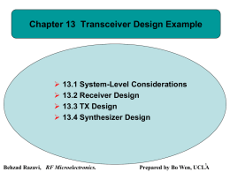 chapter 13 Transceiver Design Example