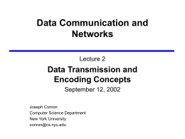Data Transmission and Encoding