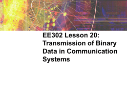 Transmission of Binary Data