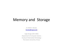 Memory and Storage