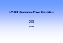 LINAC4 Quadrupole Power Converters TE-EPC