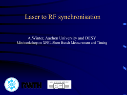 Laser to RF synchronization