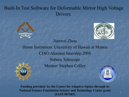 Built-In Test Software for Deformable Mirror High Voltage Drivers