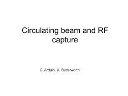 Circulating Beam and RF Capture