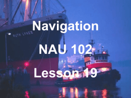 Lesson 19 - Navigational Equipment