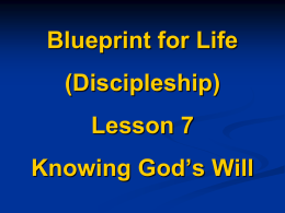 Knowing God`s Will