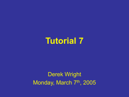 Tutorial 7 (PowerPoint)