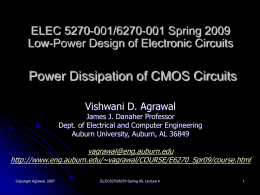 ELEC7770 Advanced VLSI Design Spring 2007