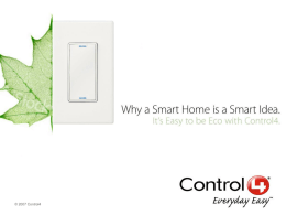 Control4 Saves Energy!