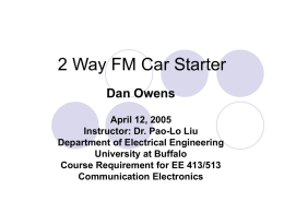 2 Way FM Car Starter (TA: Saurav K