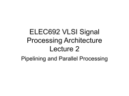 Pipelining and parallel processing