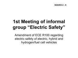 1st Meeting of informal group “Electric Safety”