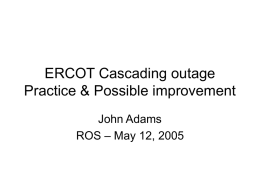 ERCOT Cascading outage Practice & Possible