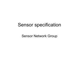 Sensor specification