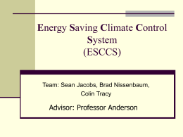 Energy Saving Climate Control System (ESCCS)