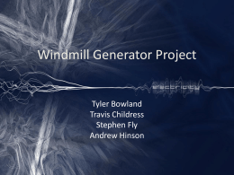 Windmill Generator Project