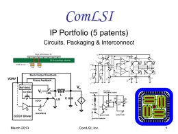 ComLSI IP Portfolio