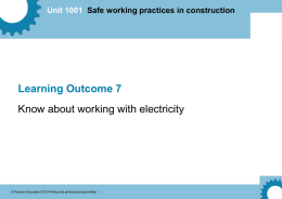 Unit 1001 Safe working practices in construction