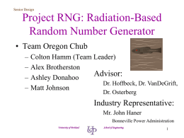 Project RNG: Radiation-Based Random Number Generator