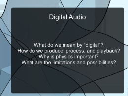Digital Audio Powerpoint