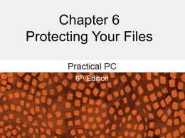 Chapter 06: Protecting Your Files