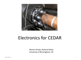 Electronics and readout for CEDAR - Indico