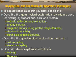 Geophysical and Geochemical Exploration