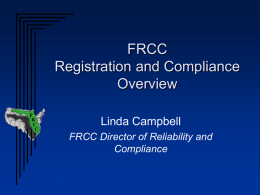 FRCC On-Site Compliance Audit Introduction