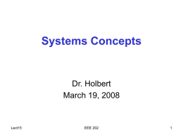 Systems Concepts - Keith E. Holbert