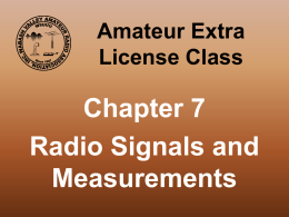 7.0 - Radio Signals and Measurements