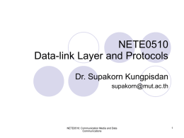 Data-link Layer and Protocols
