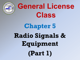 5.1 Radio Signals & Equipment