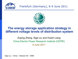 The energy storage application strategy in different voltage levels of