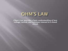Ohm`s Law - aiss-science-10