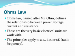What are the ohms law formulas?
