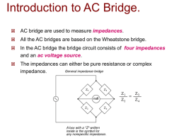 Lecture 10 - AC bridges