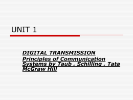 digital transmission basic concepts unit 1