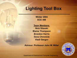 Lighting Tool Box Cost & Safety Analysis