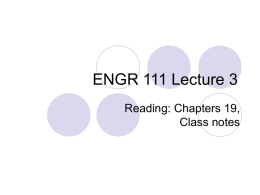 ENGR 111 Teaching plan