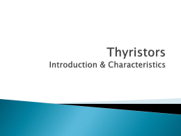 Thyristors Introduction & Characteristics