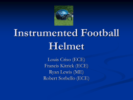 Mid-year presentation - Instrumented Football Helmet (Villanova)