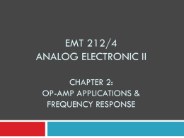 Emt 212/4 analog electronic ii Chapter 2: Op