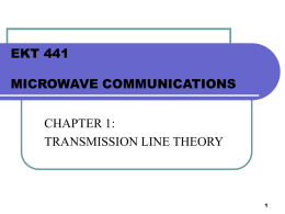 Transmission Line Theory P1