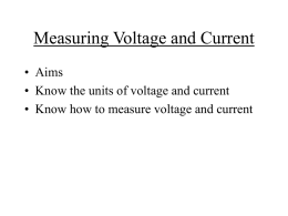 Measuring Voltage and Current